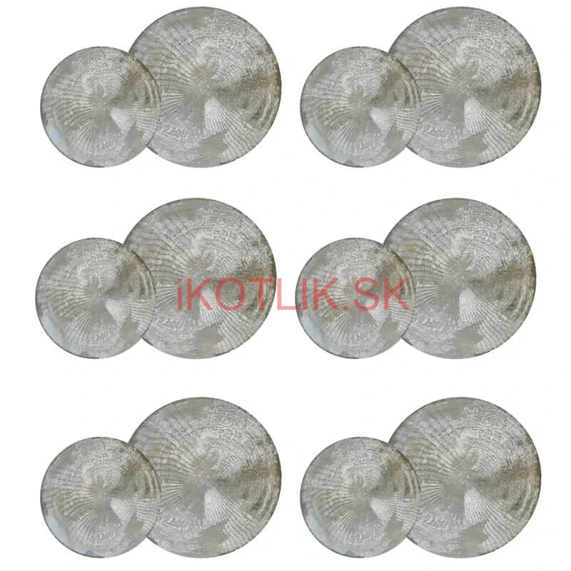 Súprava keramických tanierov 18 ks GREY