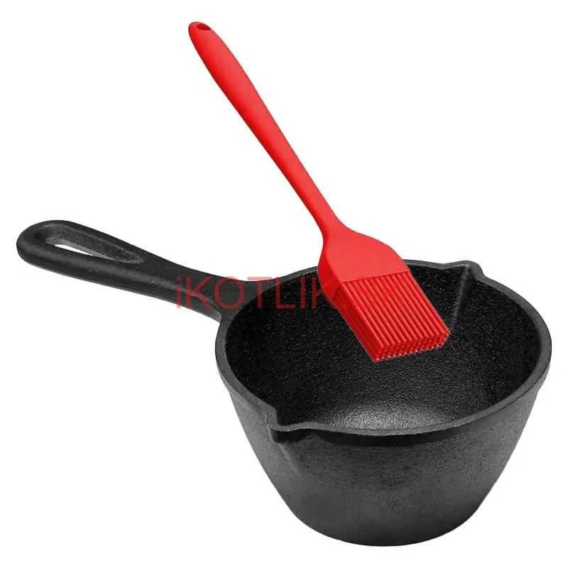 Liatinová rajnica (kastról) 0,5 l + silikónová maslovačka