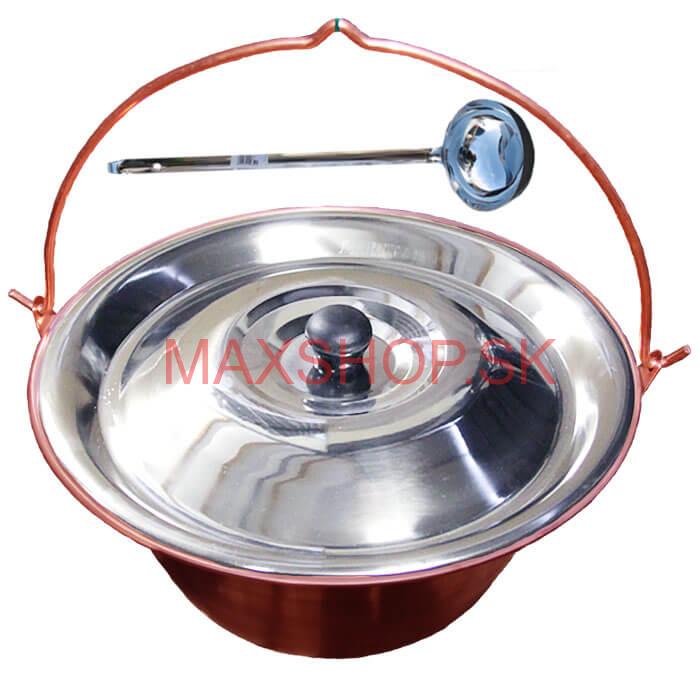 Medený kotlík 14 L (1,2 mm) + antikorová pokrievka