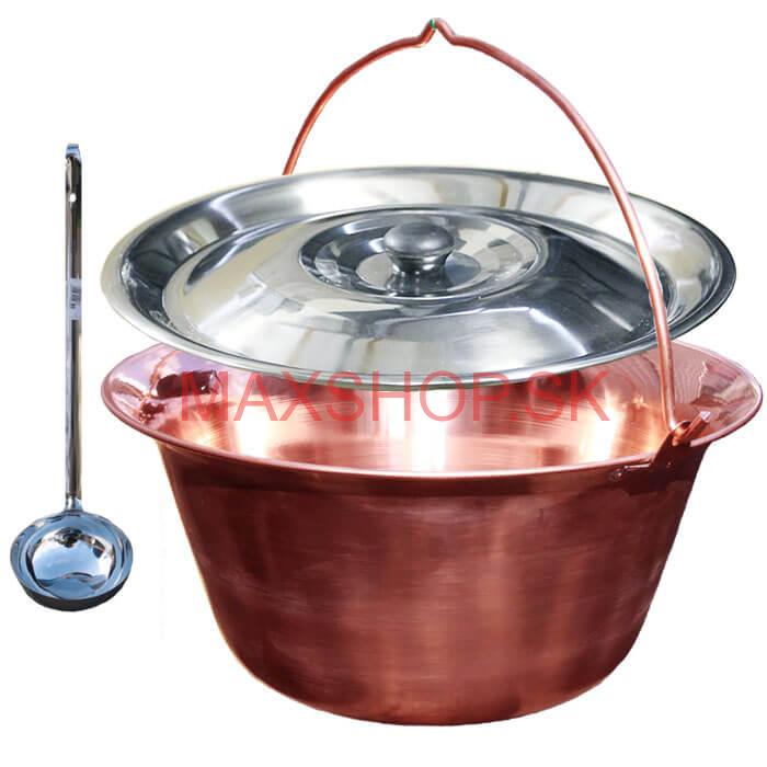 Medený kotlík 20 L (1,2 mm) + antikorová pokrievka
