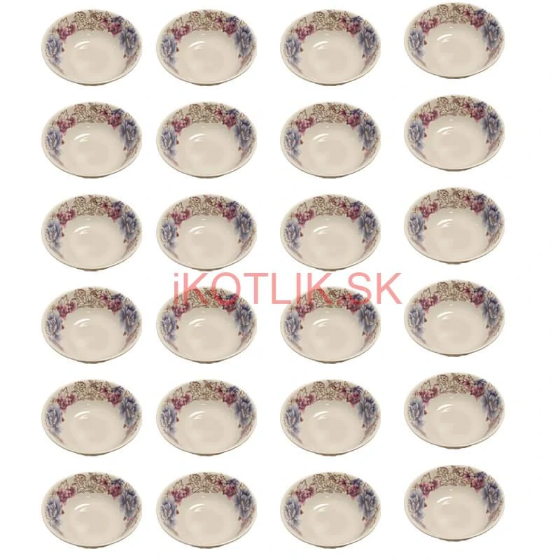 Plastová miska s kvetinovým vzorom (750 ml) – teraz v sade 24 kusov!