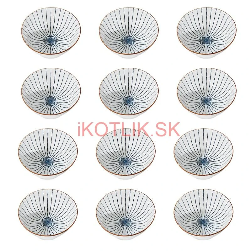 Sada 12 ks veľkých keramických misiek na guláš a polievky, 1 liter