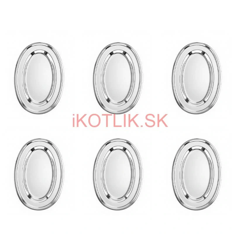 Nerezové podnosy pre catering – set 6 ks (45,5cm) - Servíruj s istotou a štýlom