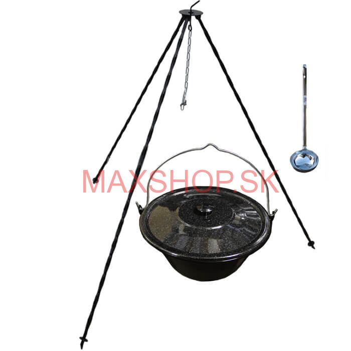 Smaltovaný kotlík 25 L + pokrievka + stojan