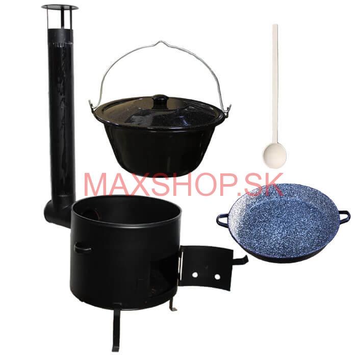 Kotlíkový gulášový Party set + smaltovaný kotlík 16 L