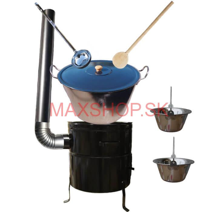 Zabíjačková súprava + nerezový kotol 50 L + 2 servírovacie kotlíky