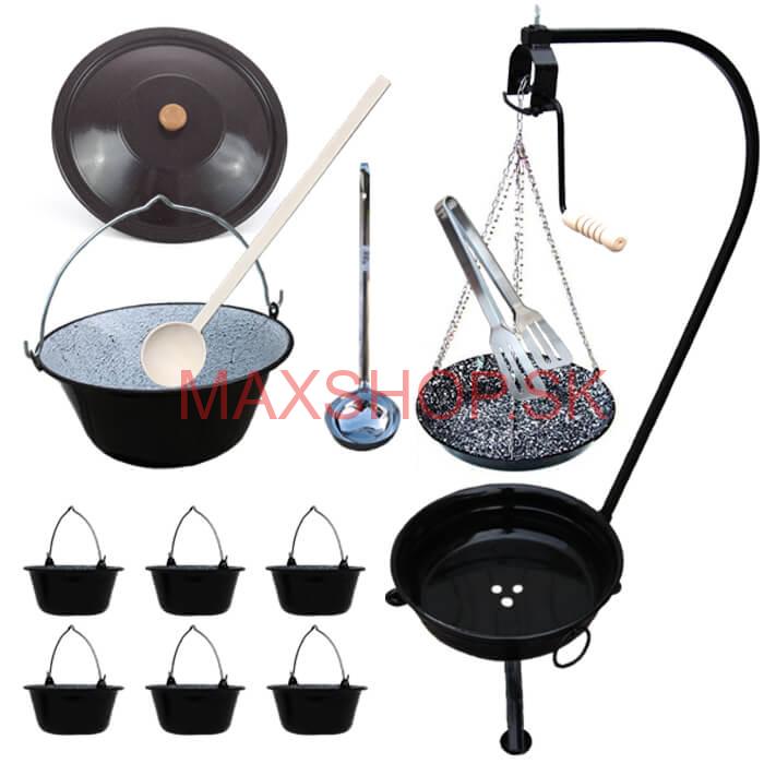 Kotlíková súprava 25 L SMALT + grilovacia panvica PARTY MIX