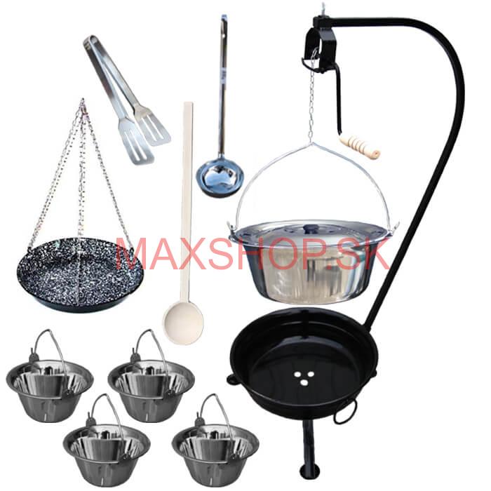 Kotlíková súprava 10 L NEREZ + grilovacia panvica PARTY MIX