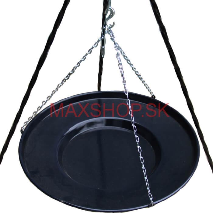 Smaltovaná grilovácia panvica s reťazou 56 cm