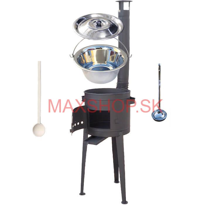 Kotlíkový gulášový set 42 PLUS 600 + nerezový kotlík 20 L (1,2 mm)