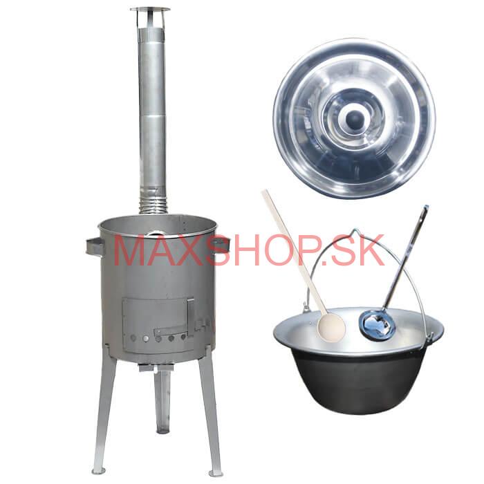 Nerezový kotlík 15 L (1,5 mm) + nerezová kotlina 36 cm LUXUS