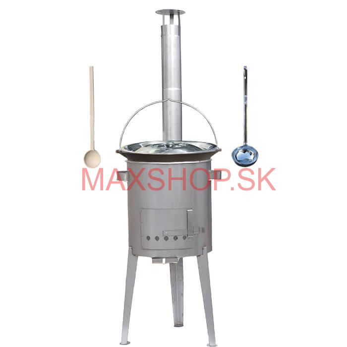 Liatinový kotlík 16 L (1 cm) + nerezová kotlina 36 cm LUXUS