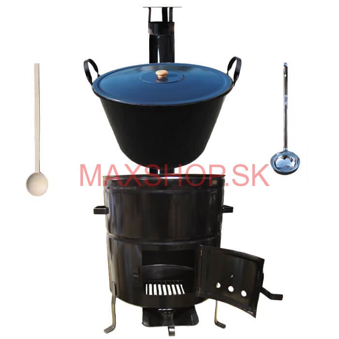 Smaltovaný kotol 80 L + kovová kotlina 58 cm BIG PARTY