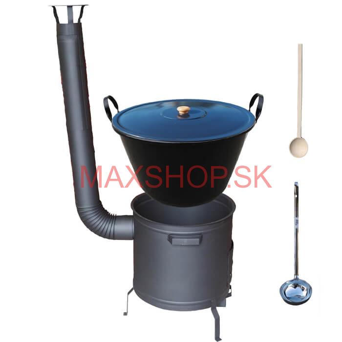 Smaltovaný kotol 80 L + žiaruvzdorná kotlina 60 cm PLUS 600