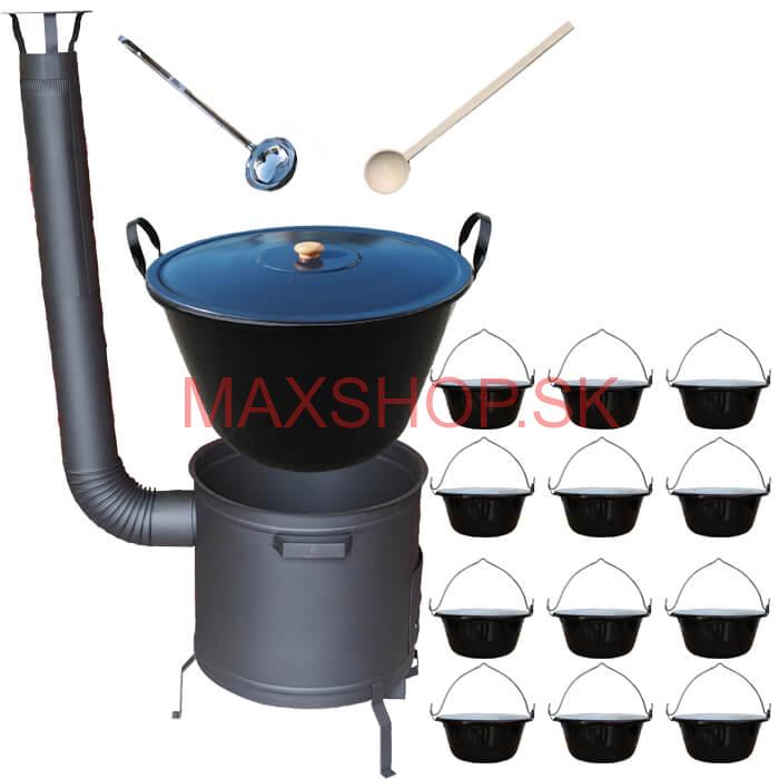 Smaltovaný kotol 50 L + servírovacie kotlíky (12 ks) PLUS 600