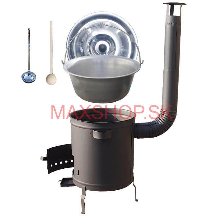 Nerezový kotlík 20 L (1,5 mm) + hrubostenná (1,5 mm) a žiaruvzdorná kotlina 42 PLUS 600