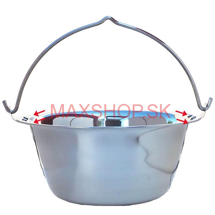 Antikorový kotlík 20 L (0,8 mm) s nitmi