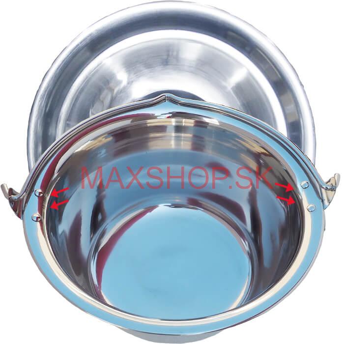 Antikorový kotlík 20 L (0,8 mm) s nitmi + pokrievka