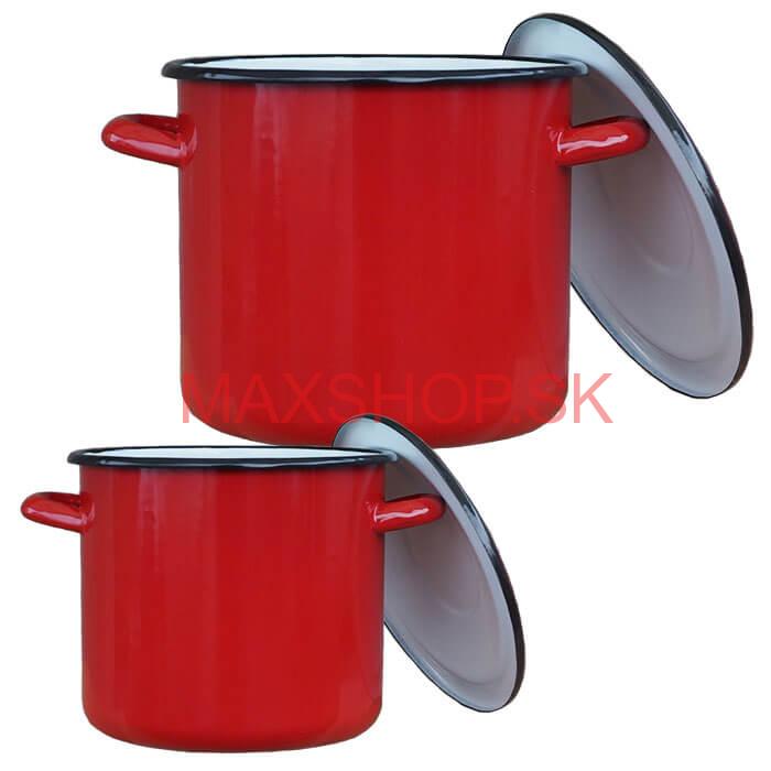 Smaltované hrnce s pokrievkami 1 L + 2 L Classic