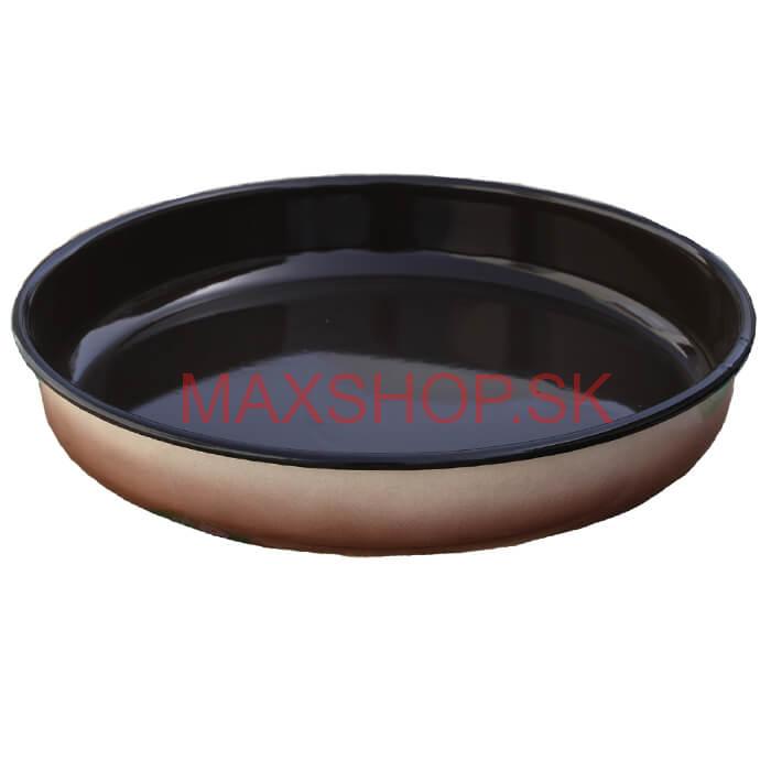 Smaltovaný okrúhly pekáč 34 cm, výška 6 cm