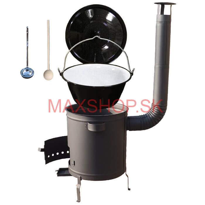 Smaltovaný kotlík 13 L (1,2 mm) + hrubostenná (1,5 mm) a žiaruvzdorná kotlina 36 PLUS 600