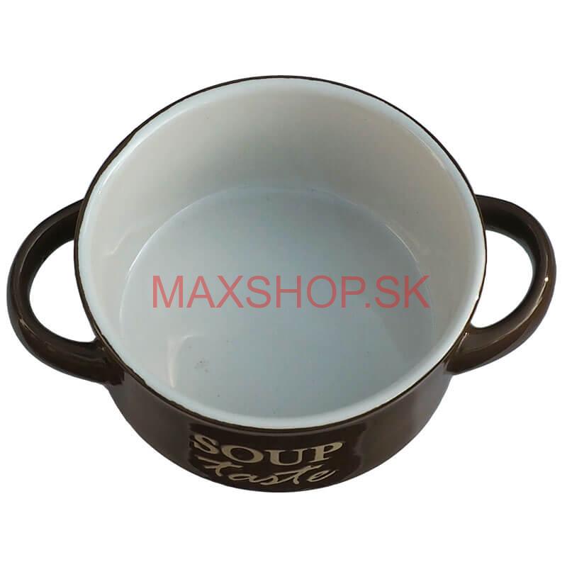 Keramická miska na polievku-hnedá SOUP