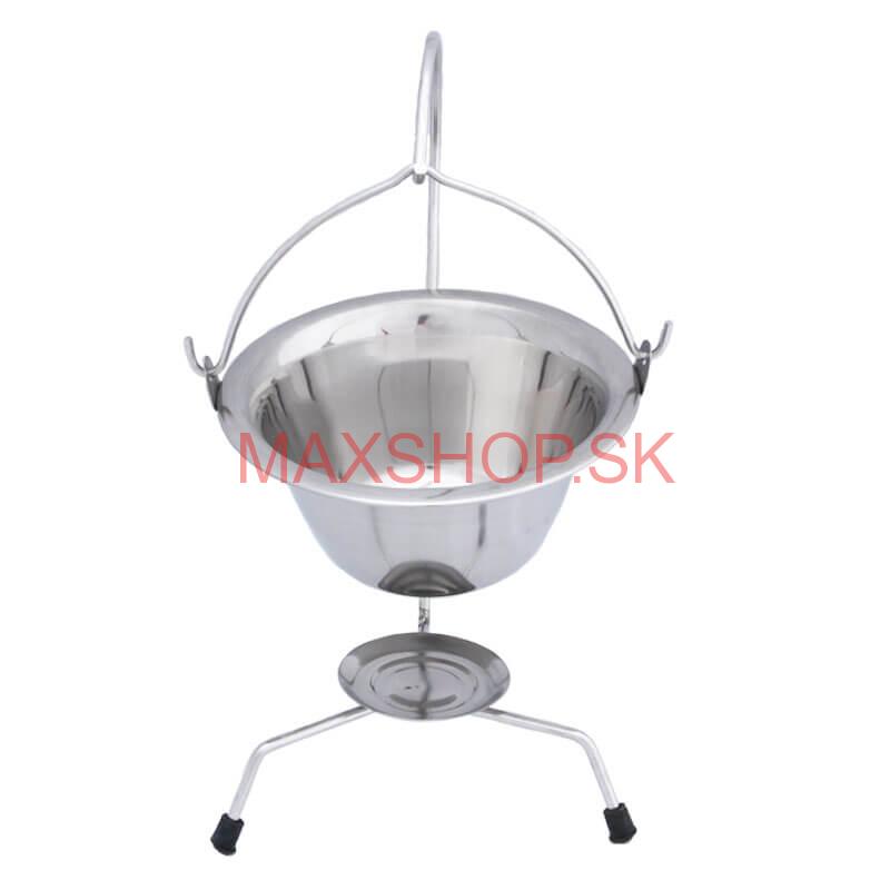 Servírovací kotlík na guláš nerezový 0,8 l + stojan