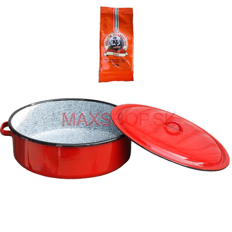 Smaltovaný kastról s pokrievkou 10 L CLASSIC + paprikové korenie na guláš