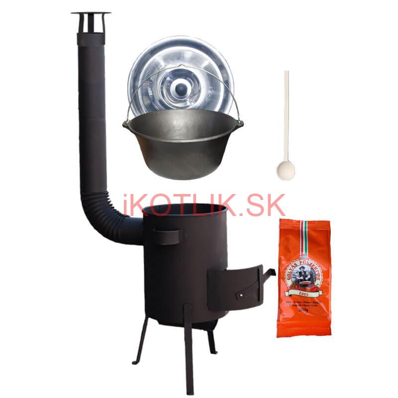 Liatinový kotlík 16 L + žiaruvzdorná kotlina 36 PLUS 600 4 MM