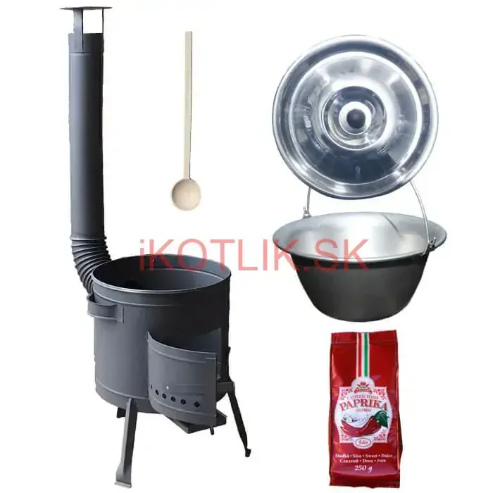 Nerezový kotlík 20 L (1,5 mm) + hrubostenná (1,5 mm) žiaruvzdorná kotlina BALKY STRONG 42 PLUS 600