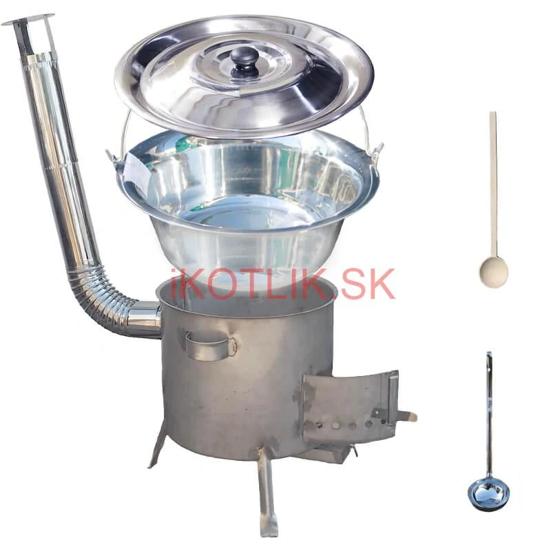 Nerezový kotlík 30 L (1,2 mm) INOX + nerezová kotlina 45 cm (1,5 mm) STRONG CLASSIC