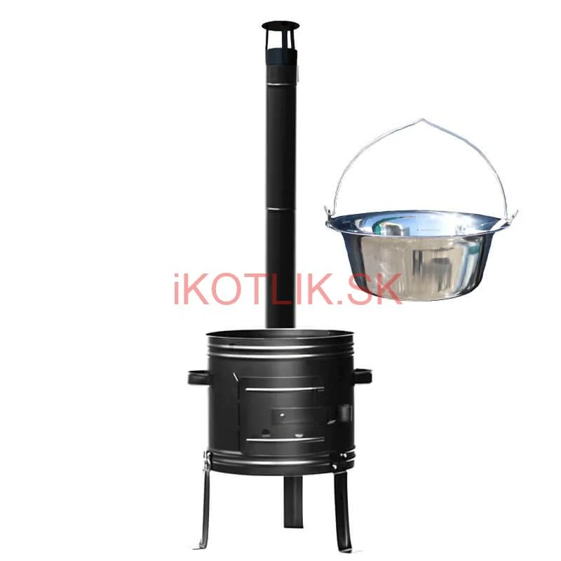Nerezový kotlík 22 L + kovová kotlina 42 (KOV) + demontovateľné nožičky
