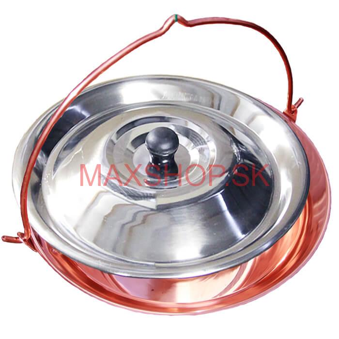 Medený kotlík 30 L + antikorová pokrievka