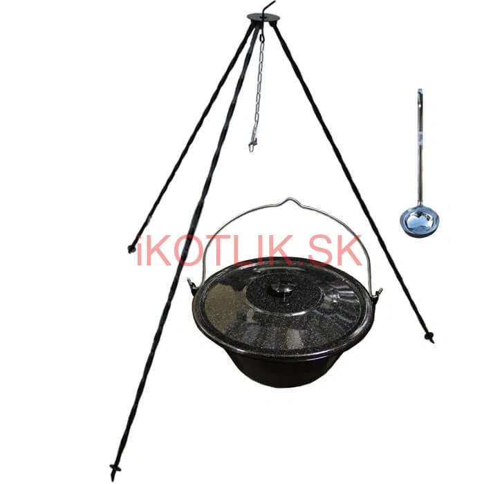 Smaltovaný kotlík 10 L+ pokrievka + stojan