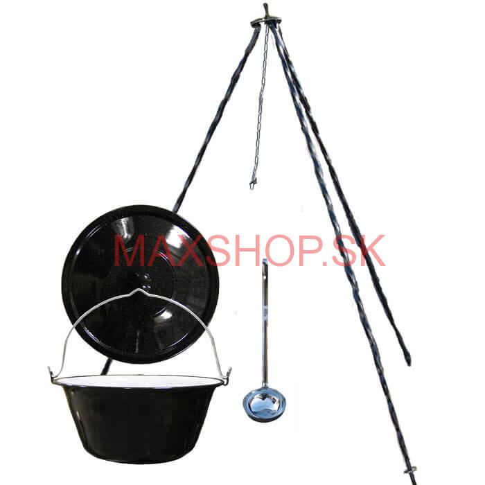 Smaltovaný kotlík 25 L + pokrievka + stojan