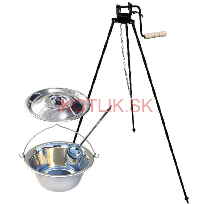 Antikorový kotlík 8 L + stojan s kladkou VAR