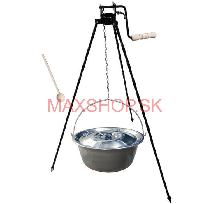 Nerezový kotlík 15 L (1,5 mm)+ stojan s kladkou VAR