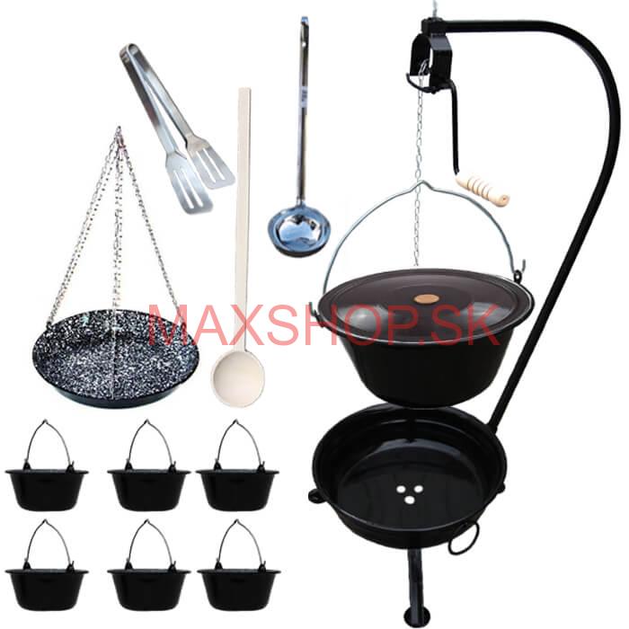 Kotlíková súprava 25 L SMALT + grilovacia panvica PARTY MIX