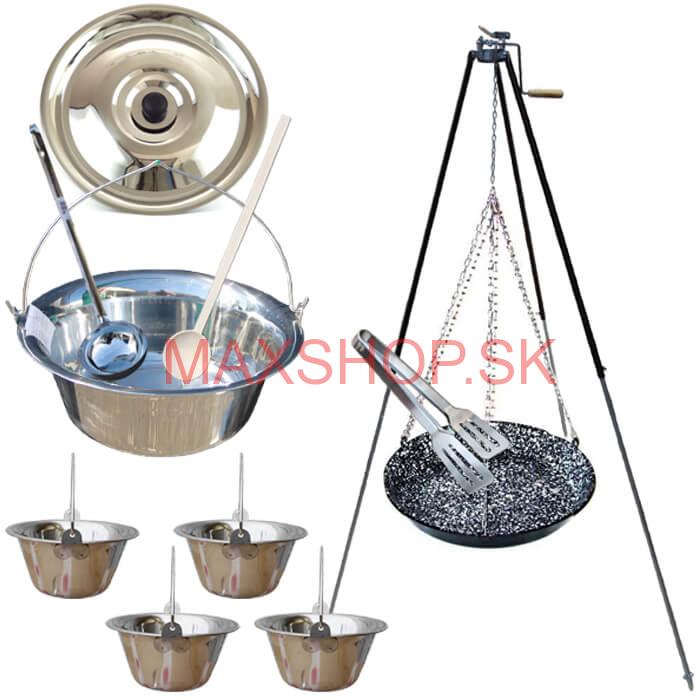 Kotlíková súprava 20 L NEREZ + grilovacia panvica PARTY VAR