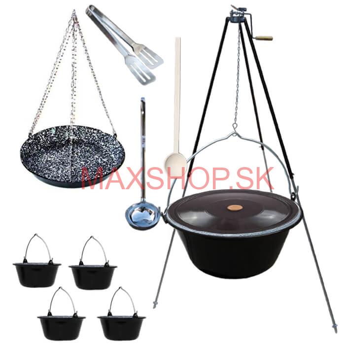 Kotlíková súprava 16 L SMALT + grilovacia panvica PARTY VAR