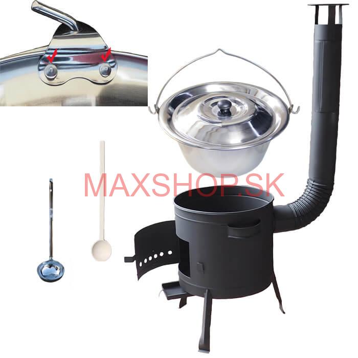 Kotlíkový gulášový set 36 PLUS 600 + nerezový kotlík 15 L (0,8 mm)