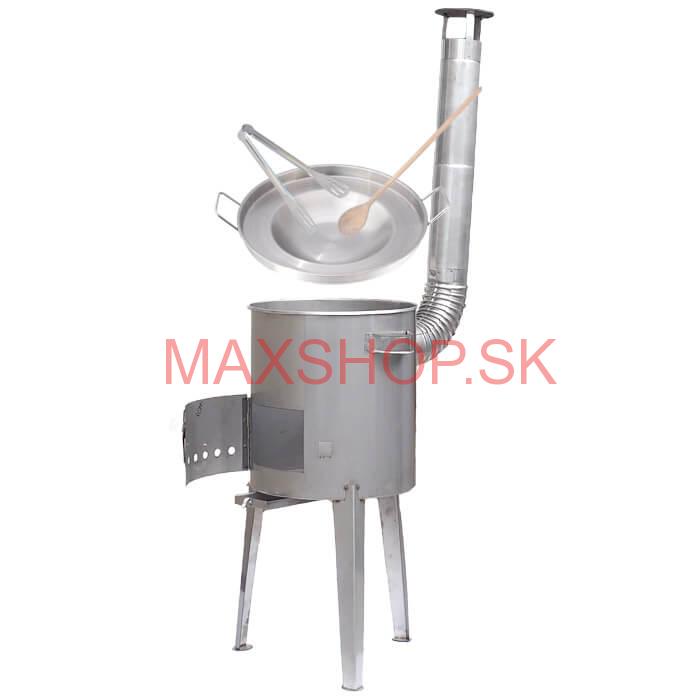 Nerezová panvica na grilovanie + nerezová kotlina 36 cm