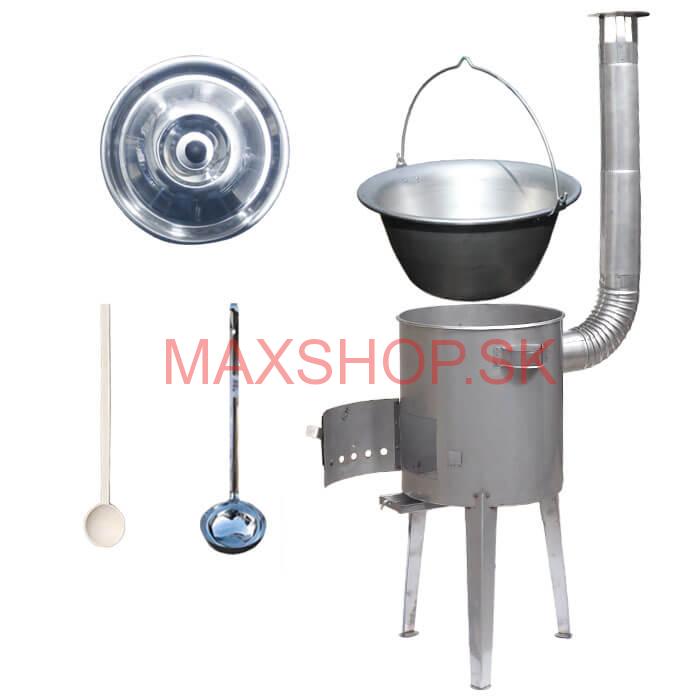 Nerezový kotlík 15 L (1,5 mm) + nerezová kotlina 36 cm LUXUS