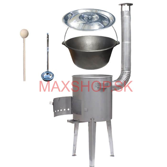 Liatinový kotlík 16 L (1 cm) + nerezová kotlina 36 cm LUXUS