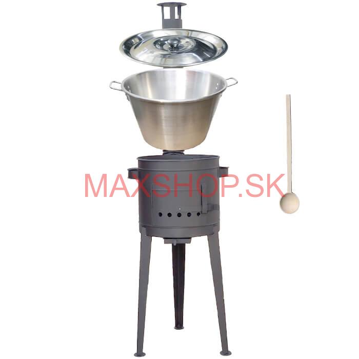 Nerezový kotol 40 L + vysoká kotlina 45 PLUS 600 (žiaruvzdorná farba)