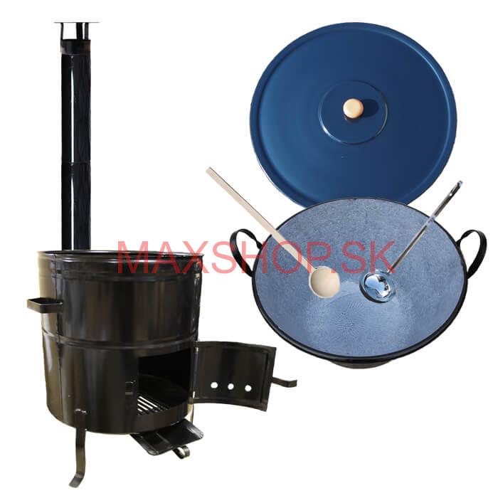 Smaltovaný kotol 80 L + kovová kotlina 58 cm BIG PARTY