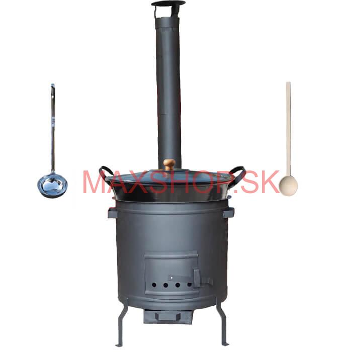 Smaltovaný kotol 60 L + žiaruvzdorná kotlina 53 cm PLUS 600