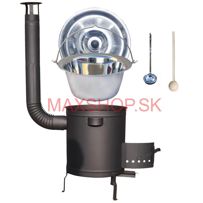 Nerezový kotlík 22 L (0,8 mm) + hrubostenná (1,5 mm) a žiaruvzdorná kotlina 42 PLUS 600