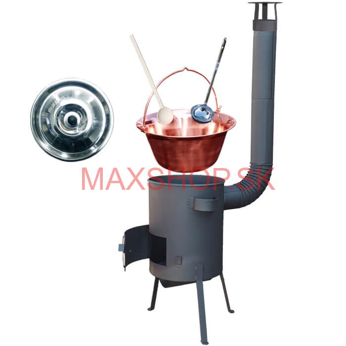 Medený kotlík 20 L (1,2 mm) + žiaruvzdorná kotlina 42 PLUS 600 4 MM