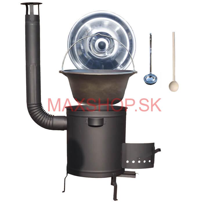 Liatinový kotlík 22 L + hrubostenná (1,5 mm) a žiaruvzdorná kotlina 45 PLUS 600